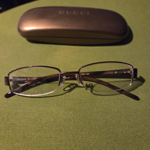 Gucci GG 1740 9B9 135 Brown Eyeglass Frames. - Picture 1 of 7